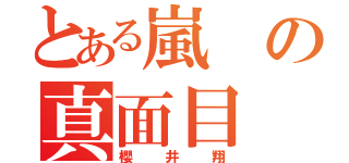 とある嵐の真面目（櫻井翔）