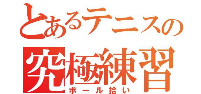 とあるテニスの究極練習（ボール拾い）