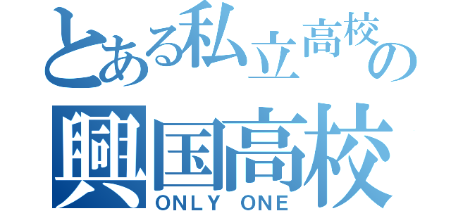 とある私立高校の興国高校（ＯＮＬＹ ＯＮＥ）