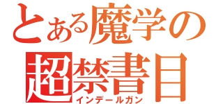 とある魔学の超禁書目録（インデールガン）