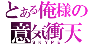 とある俺様の意気衝天（ＳＫＹＰＥ）