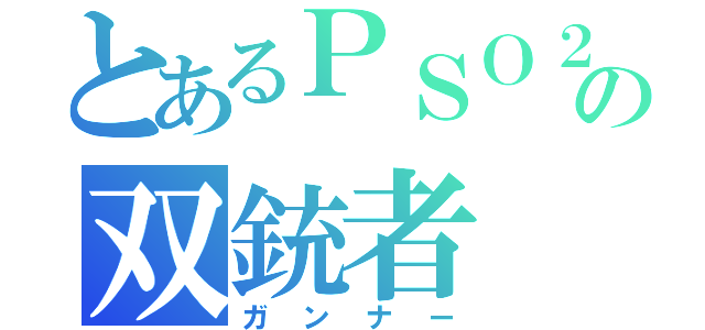 とあるＰＳＯ２の双銃者（ガンナー）