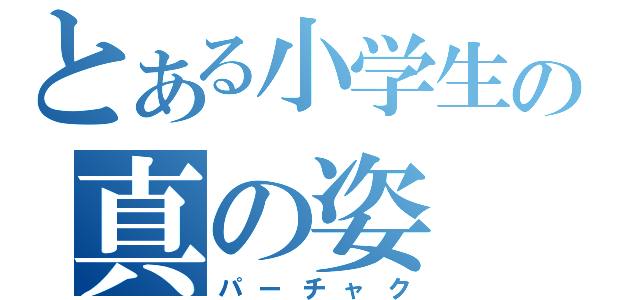 とある小学生の真の姿（パーチャク）