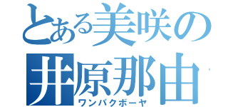 とある美咲の井原那由多（ワンパクボーヤ）