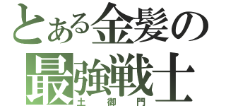 とある金髪の最強戦士（土御門）