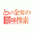 とある金髪の龍球捜索（ドラゴンボール）