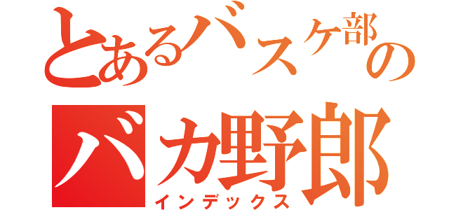 とあるバスケ部のバカ野郎（インデックス）