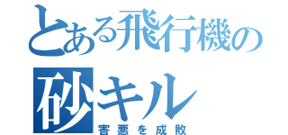 とある飛行機の砂キル（害悪を成敗）