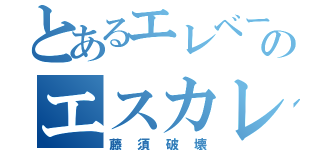 とあるエレベーターのエスカレーター（藤須破壊）