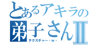 とあるアキラの弟子さん！Ⅱ（テクスチャ～・ｗ・）