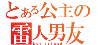 とある公主の雷人男友（ｂｏｙ ｆｒｉｅｎｄ）