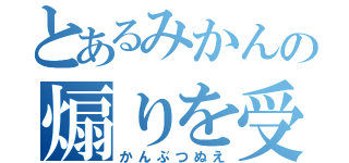 とあるみかんの煽りを受けて（かんぶつぬえ）