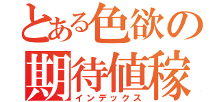 とある色欲の期待値稼働（インデックス）