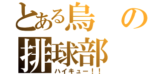 とある烏の排球部（ハイキュー！！）