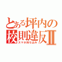 とある坪内の校則違反Ⅱ（スマホ持ち込み）