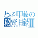 とある甲藤の秘密目録Ⅱ（ＬＵＣＫＹ）