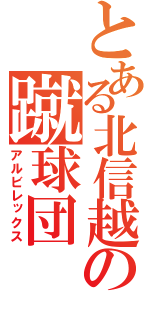 とある北信越の蹴球団（アルビレックス）