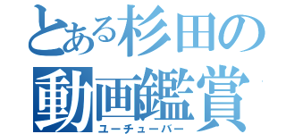 とある杉田の動画鑑賞（ユーチューバー）