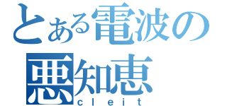 とある電波の悪知恵（ｃｌｅｉｔ）