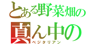 とある野菜畑の真ん中の（ベジタリアン）