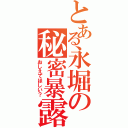 とある永堀の秘密暴露（おしえてほしい？）