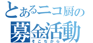 とあるニコ厨の募金活動（そこぢから）