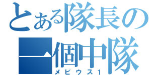 とある隊長の一個中隊（メビウス１）