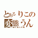 とあるりこの変態うんこ（鯱に罵られ隊）