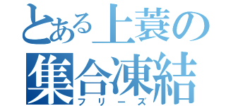 とある上蓑の集合凍結（フリーズ）