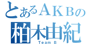 とあるＡＫＢの柏木由紀（  Ｔｅａｍ Ｂ ）