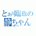 とある臨也の静ちゃん（人間ラブ！！！）