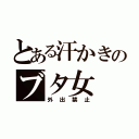 とある汗かきのブタ女（外出禁止）