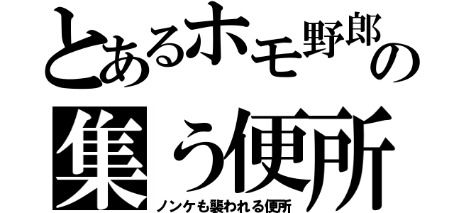 とあるホモ野郎の集う便所（ノンケも襲われる便所）