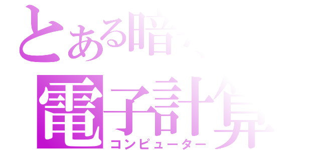 とある暗号師の電子計算機（コンピューター）