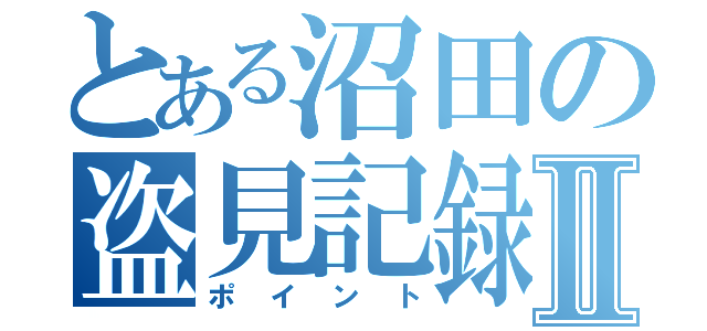 とある沼田の盗見記録Ⅱ（ポイント）