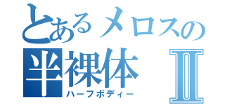 とあるメロスの半裸体Ⅱ（ハーフボディー）