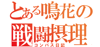 とある鳴花の戦闘摂理（コンパス日記）