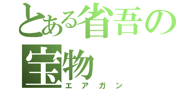 とある省吾の宝物（エアガン）