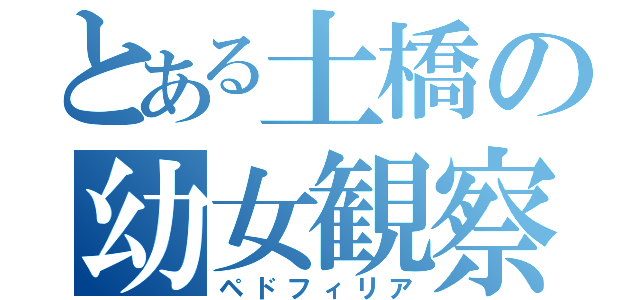 とある土橋の幼女観察（ペドフィリア）