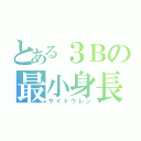 とある３Ｂの最小身長（サイトウレン）