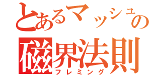 とあるマッシュの磁界法則（フレミング）