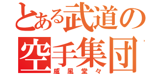 とある武道の空手集団（威風堂々）