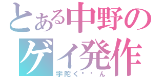 とある中野のゲイ発作（宇陀く〜〜ん）