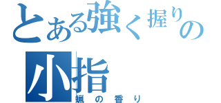 とある強く握りの小指（蝋の香り）