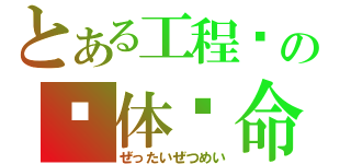 とある工程师の绝体绝命（ぜったいぜつめい）