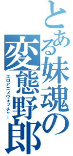 とある妹魂の変態野郎（エロアニメウォッチャー）