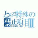 とある特殊の禁止項目Ⅱ（工口聖地 認定）