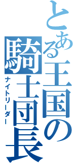 とある王国の騎士団長（ナイトリーダー）