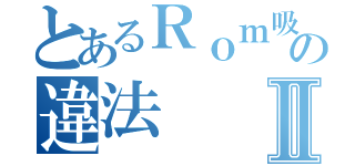 とあるＲｏｍ吸い出しの違法Ⅱ（）