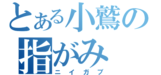 とある小鷲の指がみ（ニイガブ）